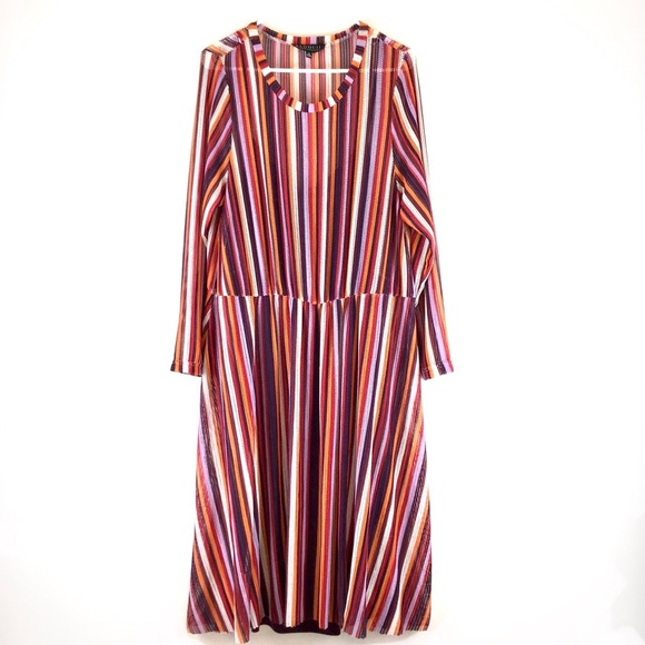 Eloquii Dresses & Skirts - Eloquii Striped Mesh Net Dress 20